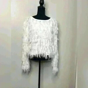 Perfect condition Off White frayed sweater